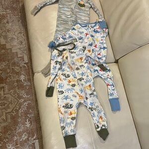Bundle of 18 month zip-up pajamas